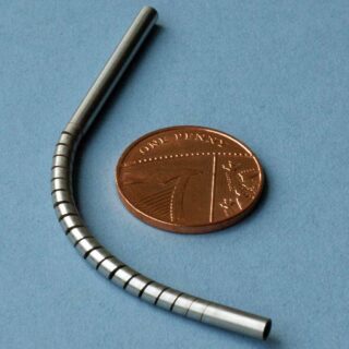 Laser cut stainless steel micro tube