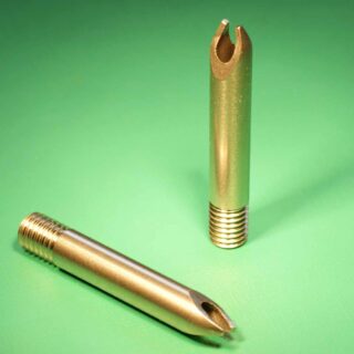 Precision turned & laser cut brass doughnut jammer component